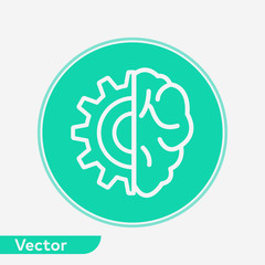 Artificial intelligence vector icon sign symbol