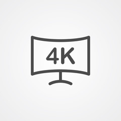 Television vector icon sign symbol