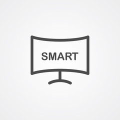Smart television vector icon sign symbol