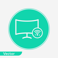 Smart television vector icon sign symbol