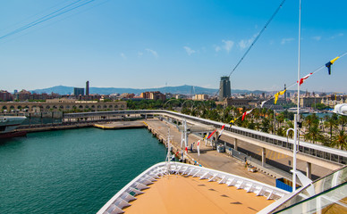 Cruise port of Barcelona, Spain.
