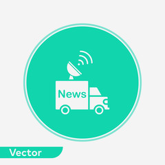 News van vector icon sign symbol
