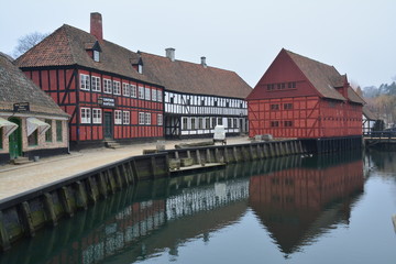 Obraz premium Maisons Typiques Aarhus Danemark - Traditional Houses in Aarhus Denmark