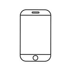 cellphone device on white background