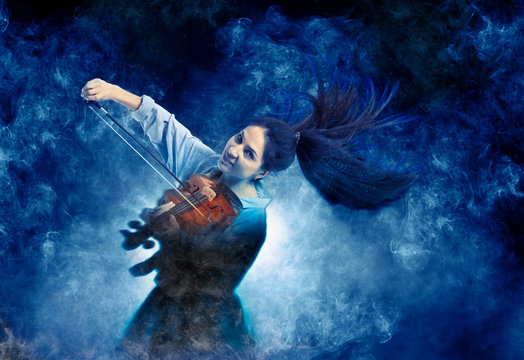 Woman playing violin