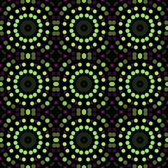 Seamless abstract pattern background with a variety of colored circles.