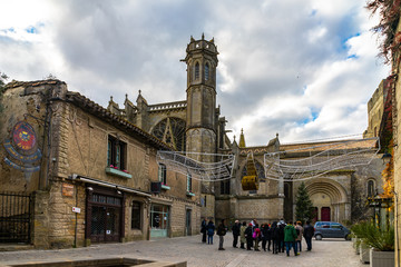 Fortified medieval city of Carcassonne in France.
