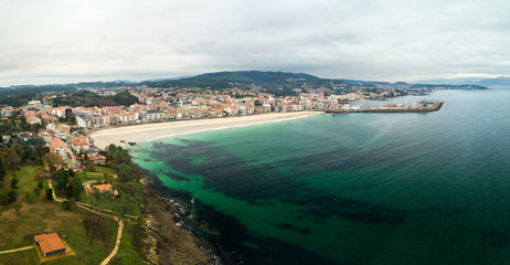 Sanxenxo and Silgar beach in Pontevedra, Spain