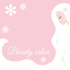 Stylish design for beauty salon flyer or banner