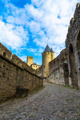 Fortified medieval city of Carcassonne in France.