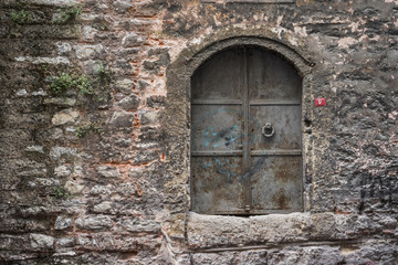 Door to a historic warehouse in Istanbul.