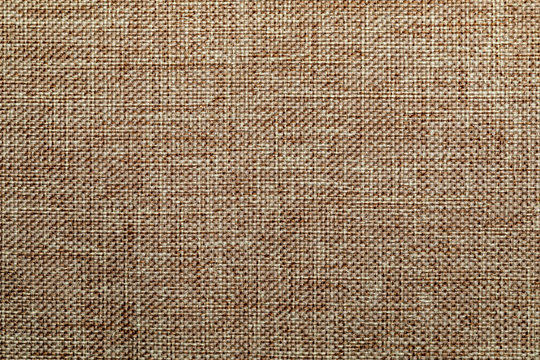 Woven fabric cover. Beige fabric texture. Rough Fabric Texture, Pattern,  Background Stock Photo