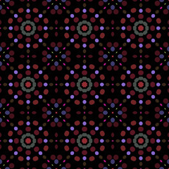 Seamless abstract pattern background with a variety of colored circles.