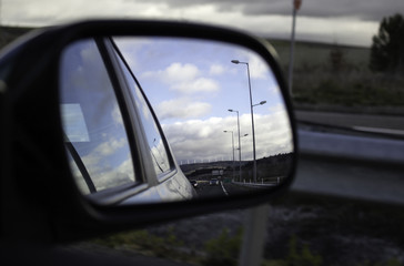Fototapeta premium Car rearview mirror