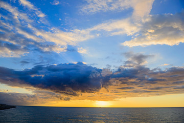 Vivid sunset over the Black Sea