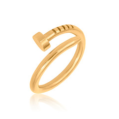 Golden ring isolated on white