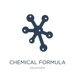 chemical formula icon vector on white background, chemical formu - obrazy, fototapety, plakaty