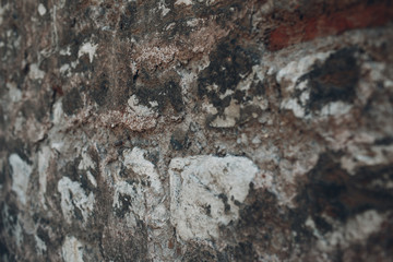 Remains of an ancient stone wall in Istanbul.