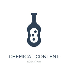 chemical content icon vector on white background, chemical conte