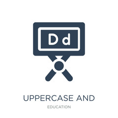 uppercase and lowercase letter icon vector on white background,