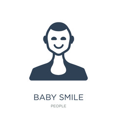 baby smile icon vector on white background, baby smile trendy fi