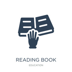 reading book icon vector on white background, reading book trend