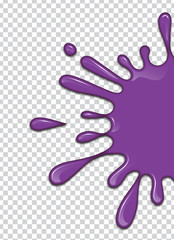 Vector Purple splash with transparency background