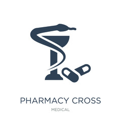 pharmacy cross icon vector on white background, pharmacy cross t