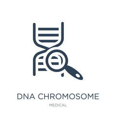 dna chromosome icon vector on white background, dna chromosome t