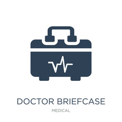 doctor briefcase icon vector on white background, doctor briefca
