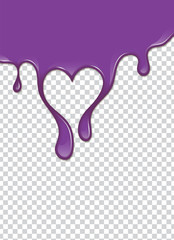 Vector Purple splash with transparency background