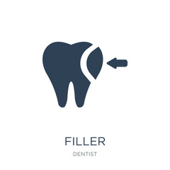 filler icon vector on white background, filler trendy filled ico