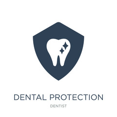 dental protection icon vector on white background, dental protec