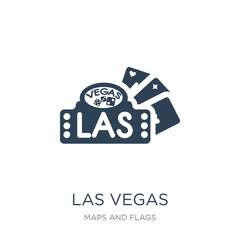 las vegas icon vector on white background, las vegas trendy fill