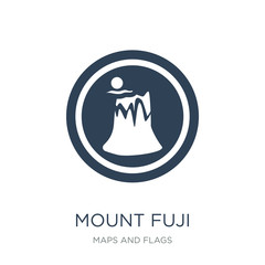 mount fuji icon vector on white background, mount fuji trendy fi