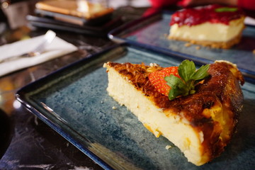 San Sebastian Cheesecake close up view