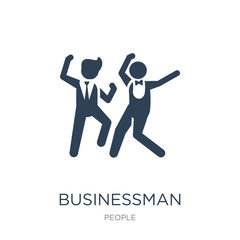 businessman dancing icon vector on white background, businessman