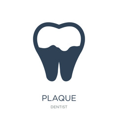 plaque icon vector on white background, plaque trendy filled ico