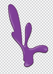 Vector Purple splash with transparency background