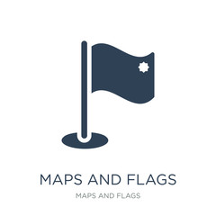 maps and flags icon vector on white background, maps and flags t