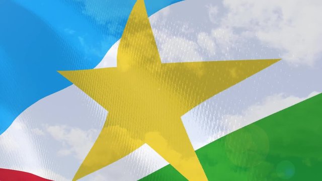 Modern and realistic closeup 3D flag animation. Perfect for background or texture purposes. Seamless Loop.