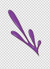 Vector Purple splash with transparency background