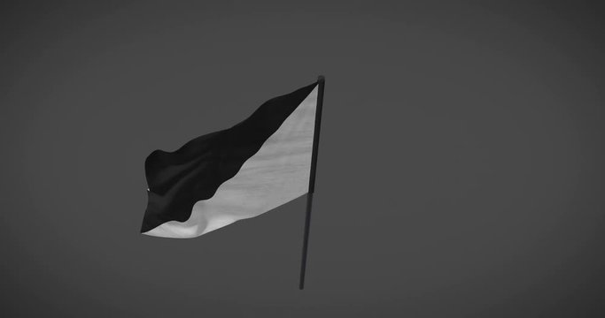 Racing flags - Per-bend black/white flag looping animation with alpha mask