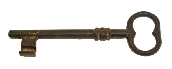 Key isolated on white background with clipping path.