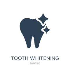 tooth whitening icon vector on white background, tooth whitening