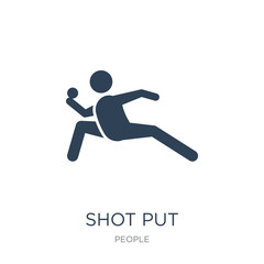 shot put icon vector on white background, shot put trendy filled
