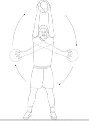 Man doing exercise for arms