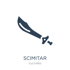 scimitar icon vector on white background, scimitar trendy filled