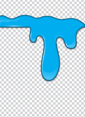 Blue paint splash with transparency background. Vector illustration.