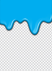 Blue paint splash with transparency background. Vector illustration.